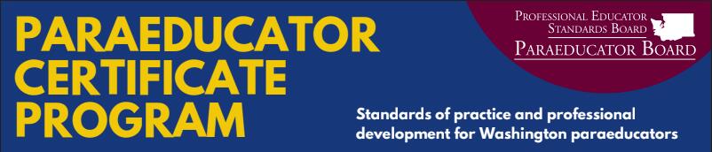 Paraeducator Certificate Program Banner